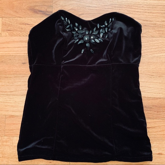 White House Black Market Tops - 🚩SOLD 🚩WHBM | Black Velvet Bustier